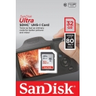 Карта памяти SDHC 32GB Sandisk Class 10 Ultra UHS-I 80 Мб/сек
